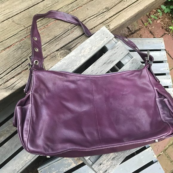 Perlina Deep Purple/Eggplant Leather Purse - Picture 5 of 5